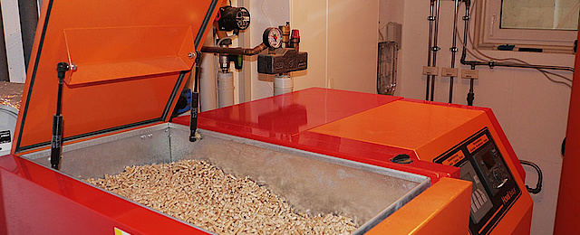 Pelletheizung bei Zorn Elektro in Remlingen